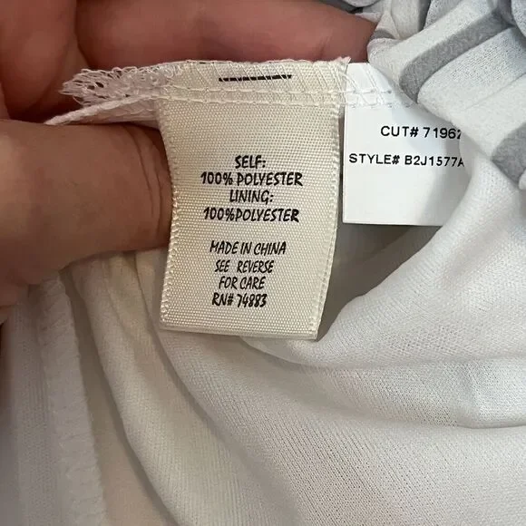 NWT Adiva Pleated Midi Skirt Womens Mediuim Elastic Waist Silver Blue - Picture 4 of 8